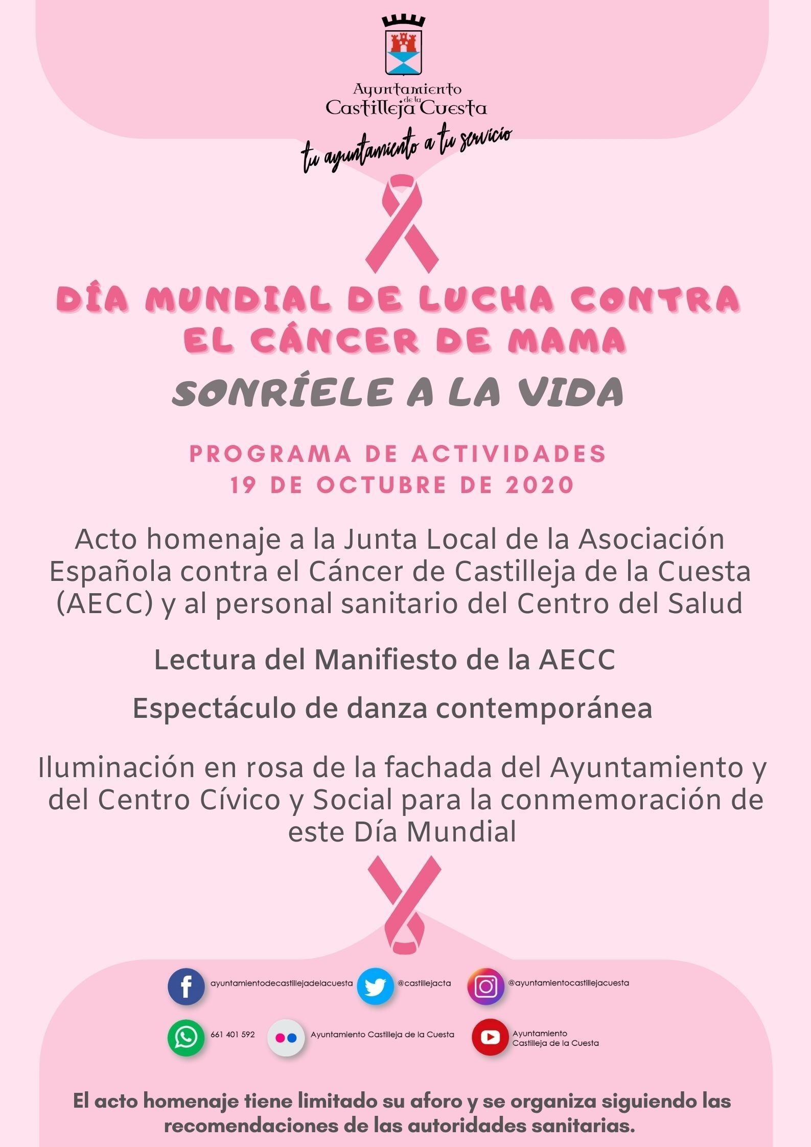 Cartel Día Mundial Contra el Cáncer de Mama 2020