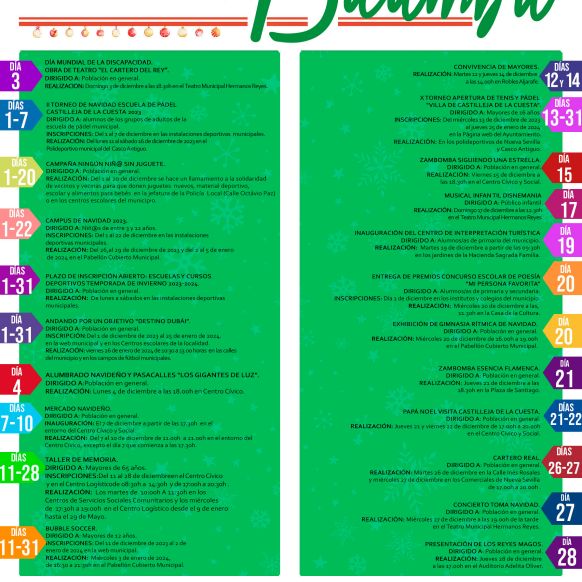 Agenda Diciembre 2023