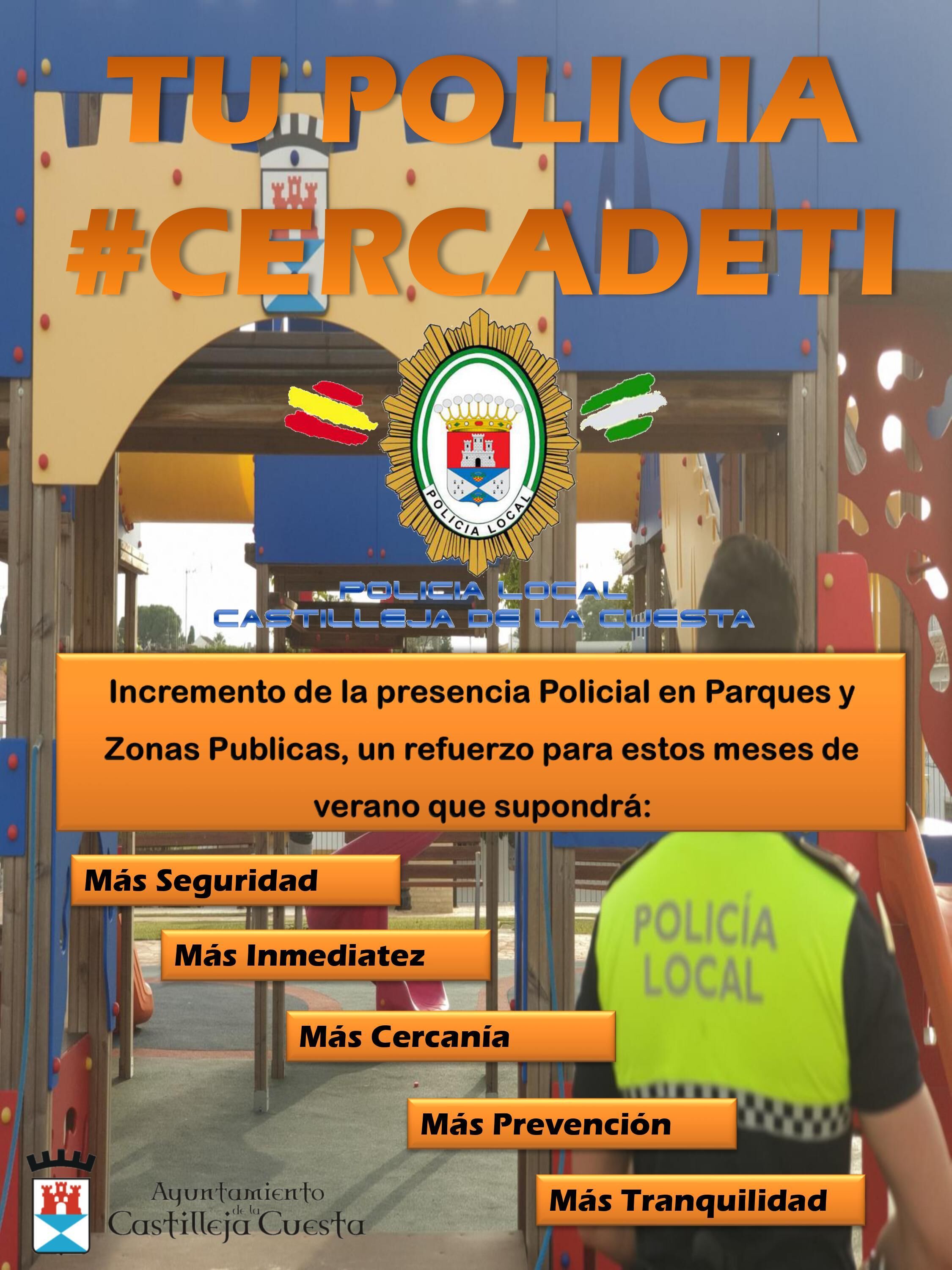 Cartel Refuerzo policia local verano 2020