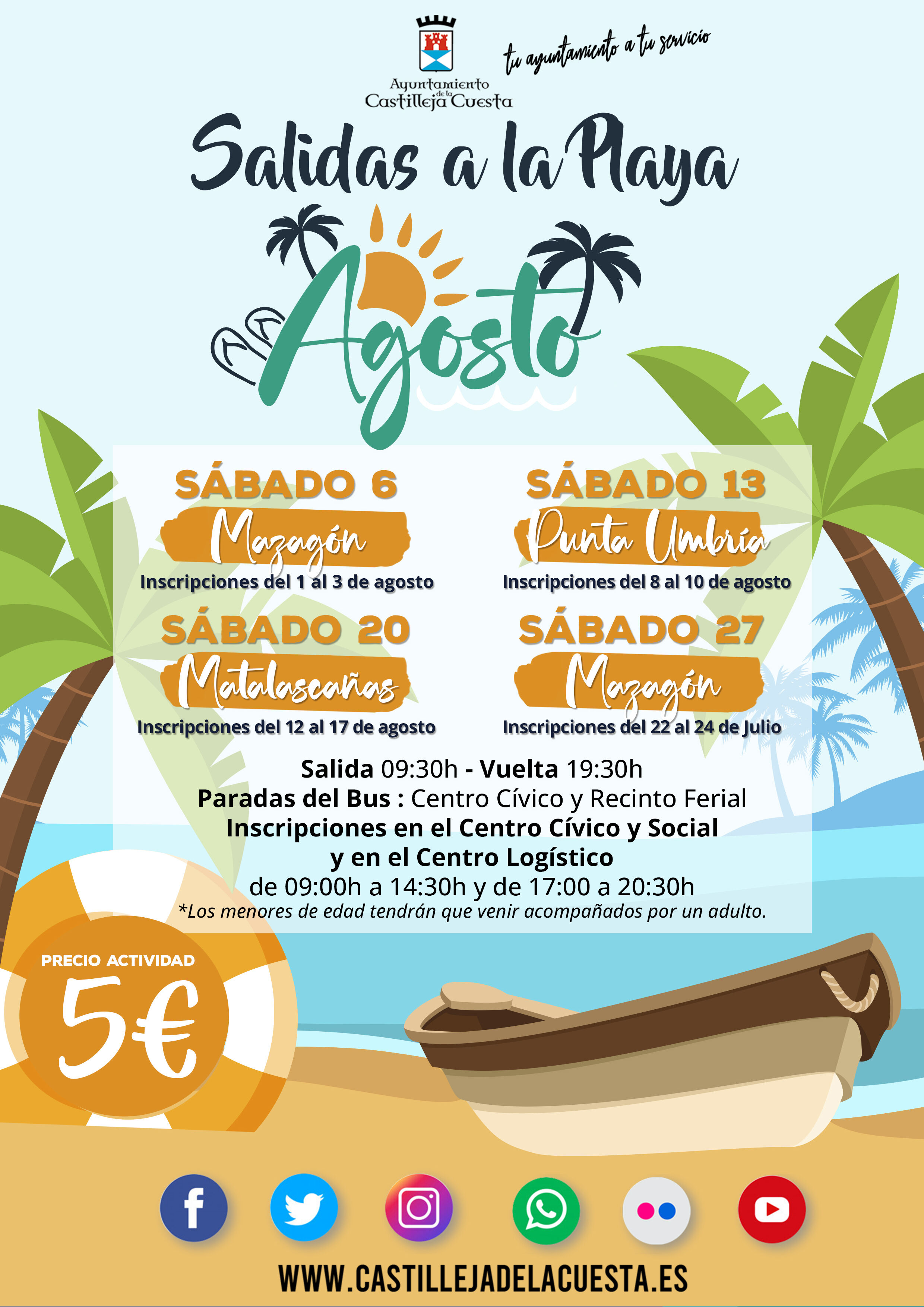 Cartel playas agosto 2022