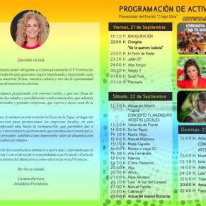 Diptico V Festival de Artistas Locales 2018 INTERIOR