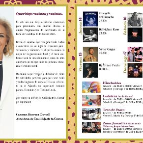 Díptico interior Feria de Castilleja  2023