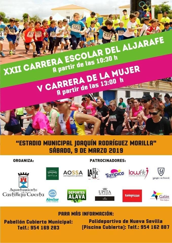 XXII Carrera Escolar del Aljarafe y en la V Carrera de la Mujer