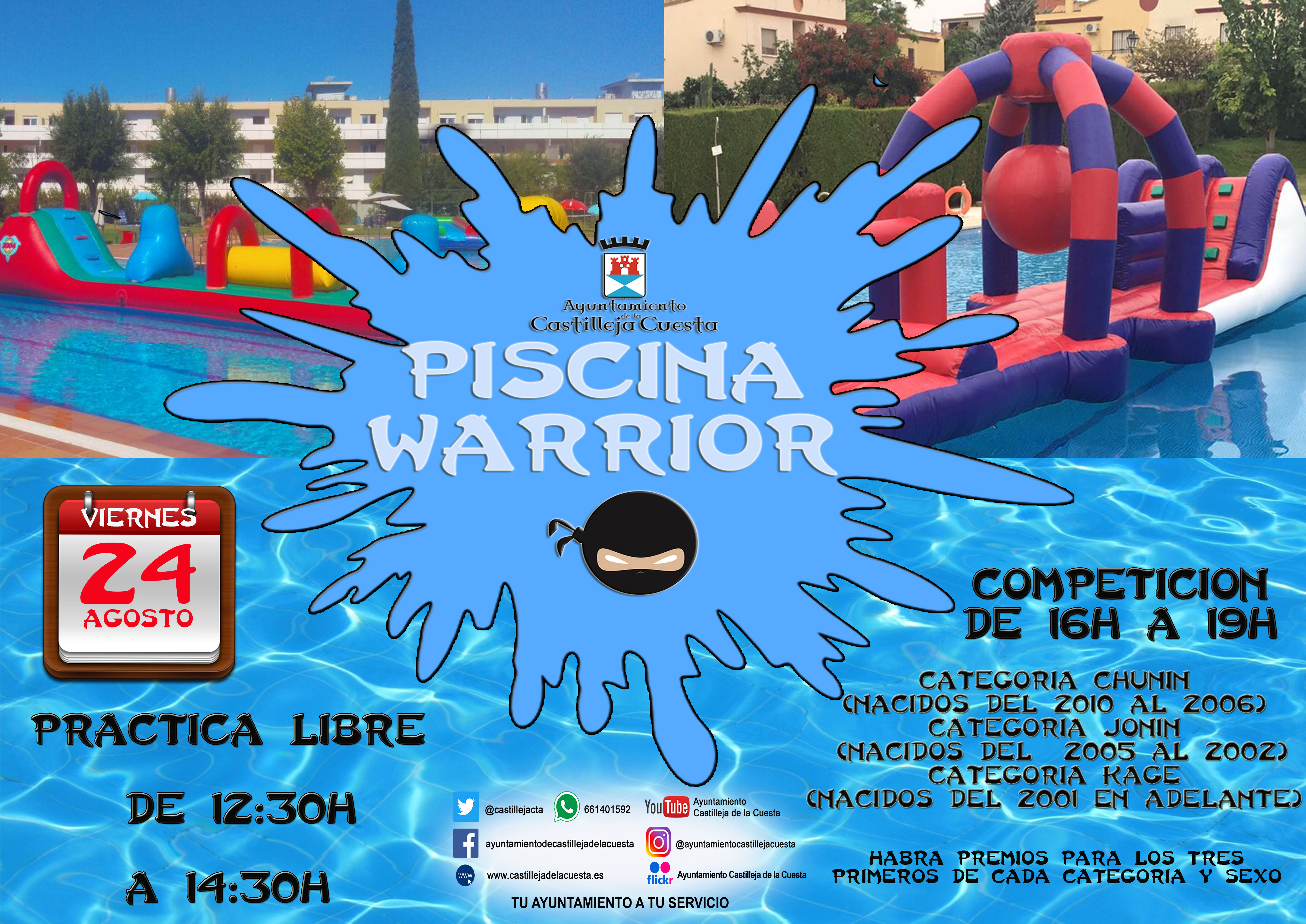 cartel 1 piscina warrior