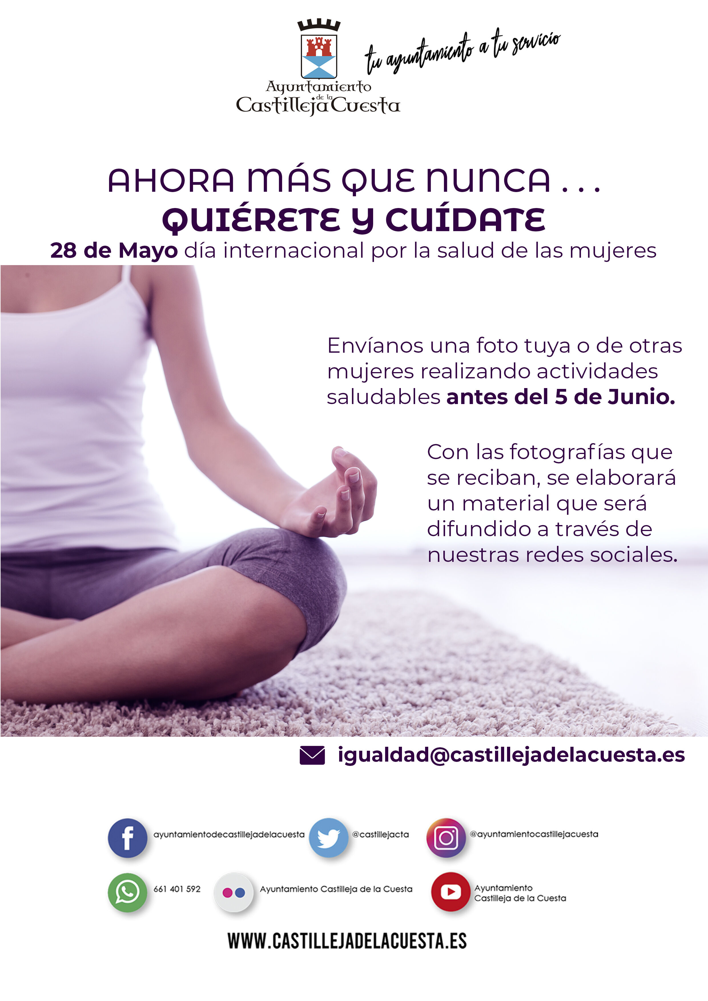 cartel 28 mayo quierete cuidate