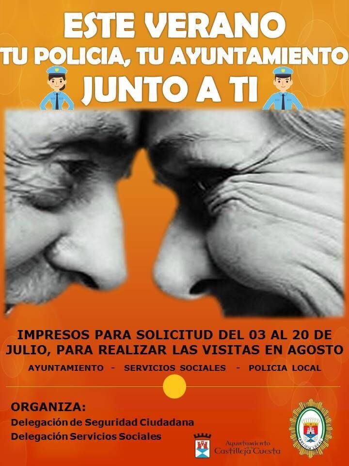 cartel tu policia junto a ti este verano